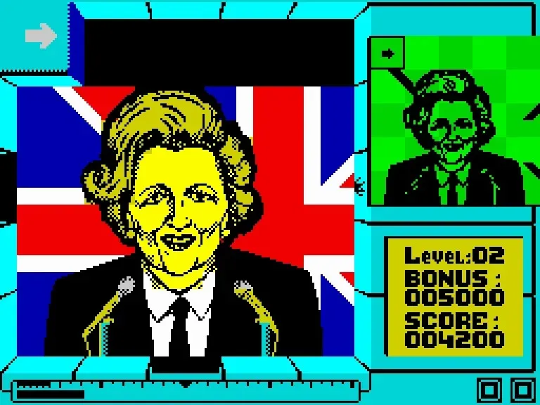 A Split Personalities című játékba Margaret Thatcher is bekerült – Fotó: Mobygames