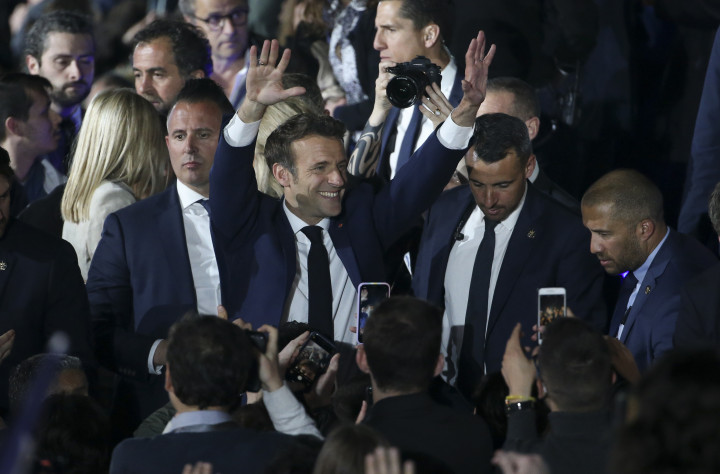 Emmanuel Macron a választás éjszakáján – Fotó: Jean Catuffe / Getty Images