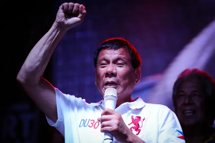 Rodrigo Duterte kampányol 2016. május 1-jén – Fotó: Dondi Tawatao / Getty Images