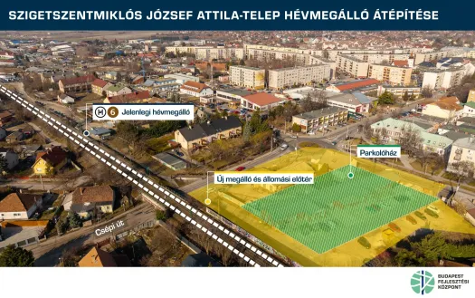 A szigetszentmiklósi József Attila-telep és környéke tervezett átépítése – forrás: Vitézy Dávid Facebook-posztja