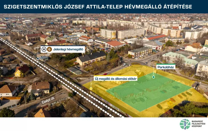 A szigetszentmiklósi József Attila-telep és környéke tervezett átépítése – forrás: Vitézy Dávid Facebook-posztja