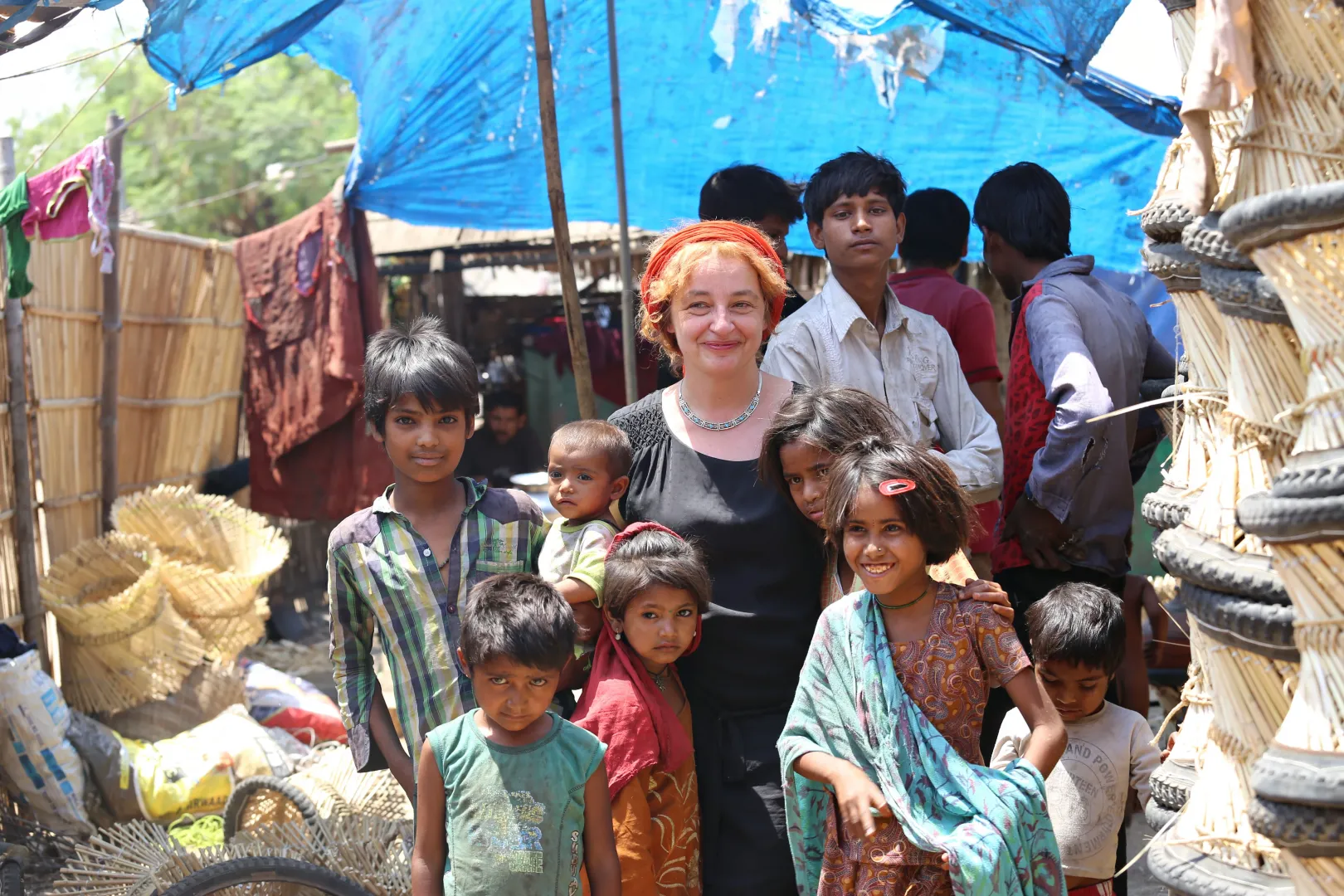 Jaipuri gyermekekkel. „Néha elgondolkodom, hol a boldogság…” – mondta a kép kapcsán a fotós – Fotó: Turós Margaréta