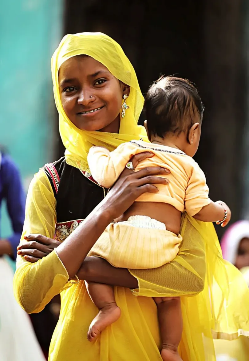 Indiai anyák gyermekeikkel – Fotók: Turós Margaréta