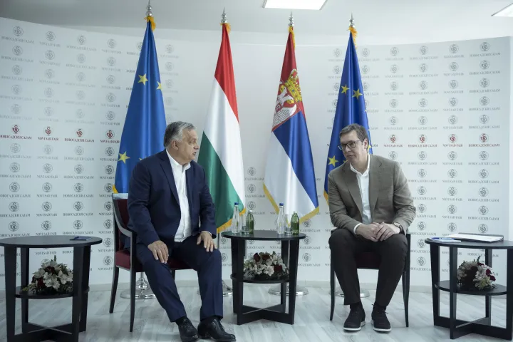 Orbán és Vučić a találkozón Szerbiában 2022. május 21-én – Fotó: Miniszterelnöki Sajtóiroda/Fischer Zoltán / MTVA