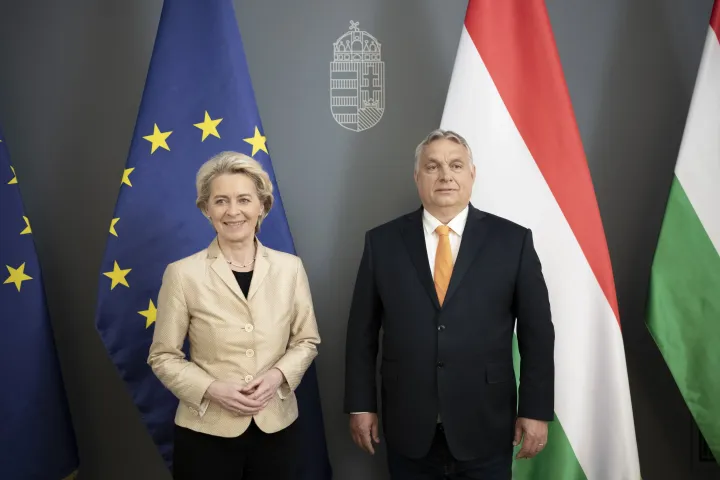 Budapesten tárgyal Ursula von der Leyen és Orbán Viktor 2022. május 9-én – Fotó: Benko Vivien Cher / MTI