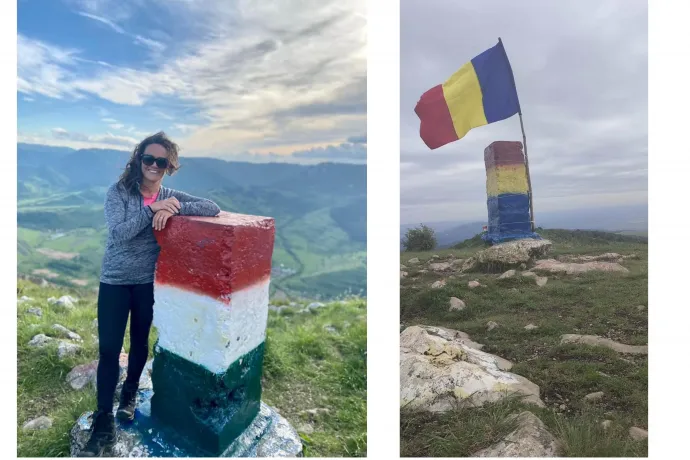 A Székelykőre „kirándult” George Simion, vitt magával színes festékeket és egy zászlót is