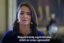 Az ukrajnai háborús bűnök kivizsgálását követelte Novák Katalin