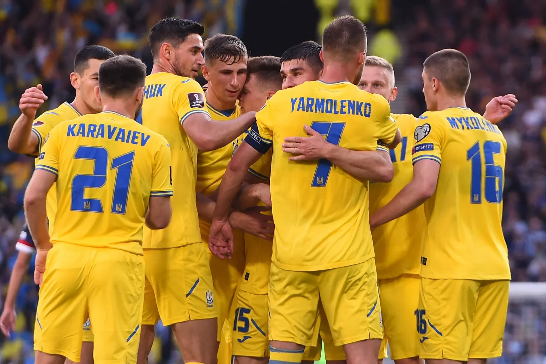 Az ukrán futballválogatott a háború kezdete óta először játszott tétmeccset, 3-1-re verték Skóciát