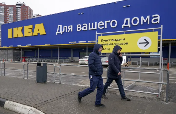 Bezárt IKEA-áruház Moszkvában 2022. március 4-én – Fotó: Pavel Pavlov / Anadolu Agency / AFP