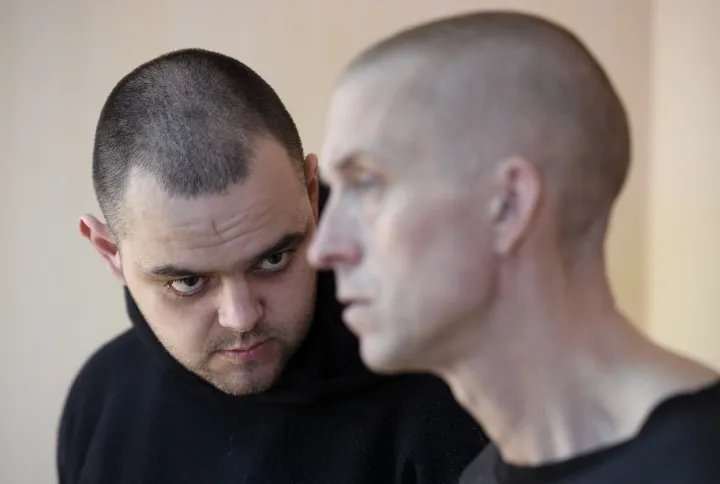 Aiden Aslin és Shaun Pinner. Fotó: Konstantin Mihalchevskiy / Sputnik via AFP