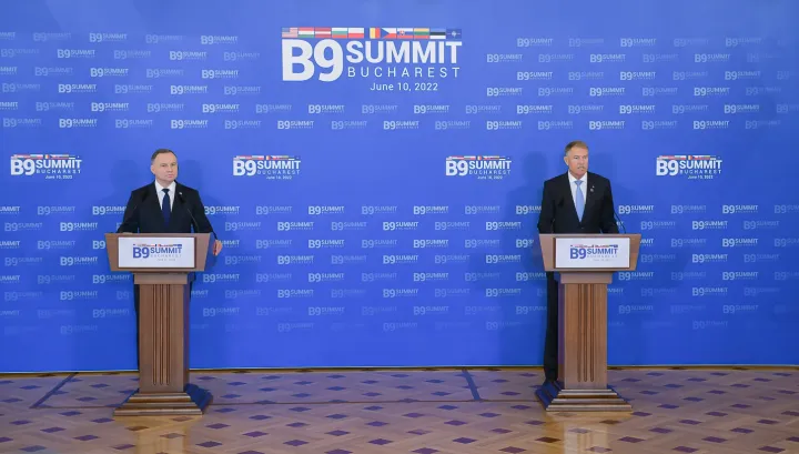 Andrzej Duda és Klaus Iohannis tart sajtótájékoztató – Fotó: presindecy.ro