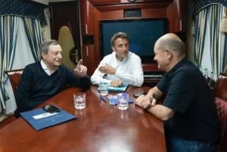 Frissítve: Iohannis, Scholz, Macron és Draghi is Ukrajnába találkozott Zelenszkijjel