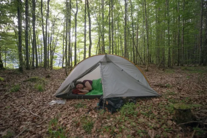 In Christine's opinion, the forest is one of the safest places to sleep at – Photo: Peter von Felbert