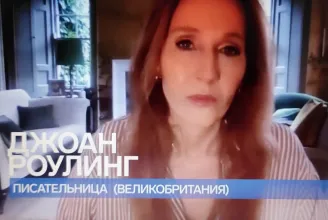 Szürreális felvétel az orosz tévéből: J. K. Rowling a Z-jel helyett az ukrán címert tenné Harry Potter homlokára?