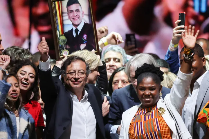 A választáson győztes Gustavo Petro és alelnöke, Francia Márquez – Fotó: Luisa Gonzalez / Reuters