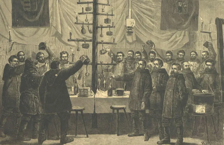 1873 karácsonya, Karl Weyprecht rajza – Fotó: Wikipedia / Vasárnapi Ujság
