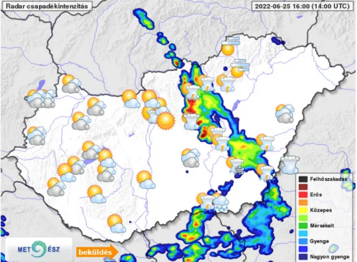 Zivatarlánc az Alföldön – Fotó: Országos Meteorológiai Szolgálat