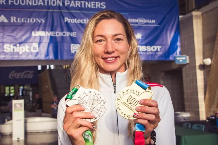Senánszky Petra már két aranyat és egy ezüstöt nyert a birminghami világjátékokon – Fotó: Nemzeti Versenysport Szövetség