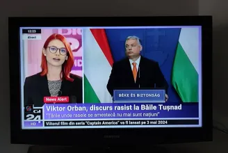 Romániai hírtévé szalagcíme: Orbán rasszista beszédet mondott Tusványoson