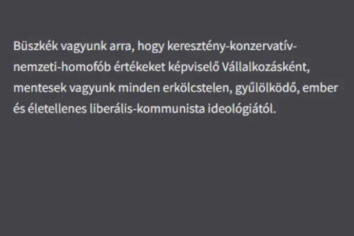 Egy magyar cég büszkén hirdeti, hogy homofób