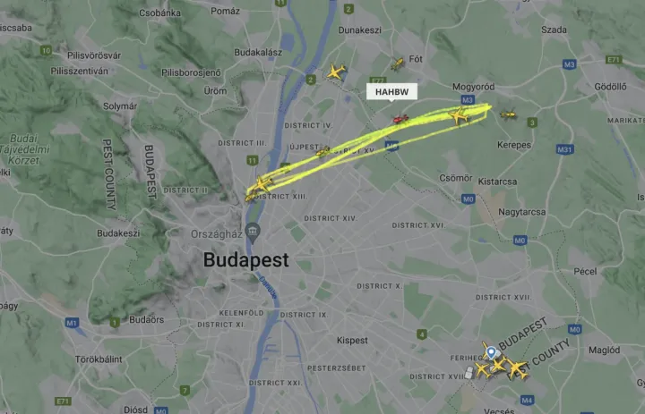 Route of the planes - Source: Flightradar