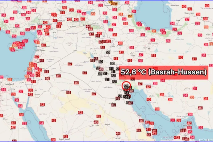 52,6 Celsius fok – ennél melegebbet még nem mértek idén a Földön