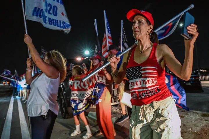 Trump-párti tüntetők Floridában – Fotó: Giorgio Viera / AFP or licensors