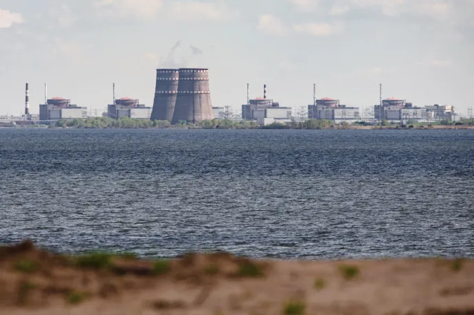 A zaporizzsjai atomerőmű 2022. április 27-én – Fotó: Ed Jones / AFP