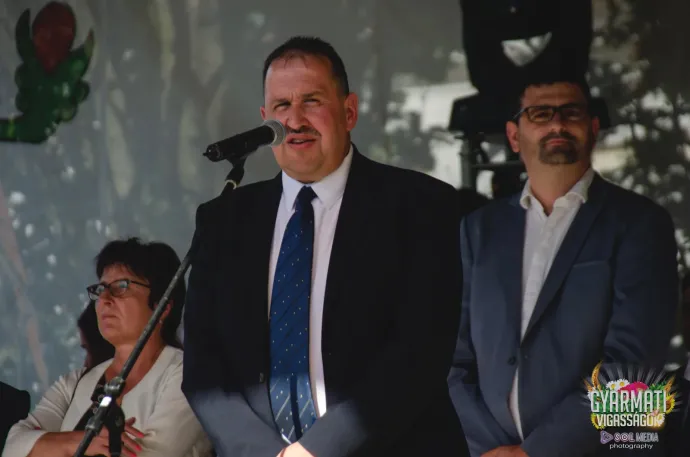 Dr. Péter Csaba polgármester a Gyarmati Vigasságok megnyitóján – Fotó: Gyarmati Vigasságok