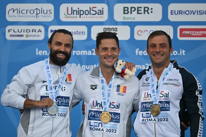 Taroltak a román férfi óriástoronyugrók az Eb-n, az arany és az ezüst is övék