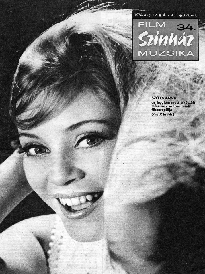 A Film Színház Muzsika 1972-es címlapja az Irgalom bemutatója után – Forrás: Azopan Fotóarchívum