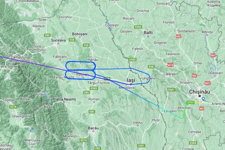 Méretes dákót rajzolt az égre Moldovában a Wizz Air kapitánya