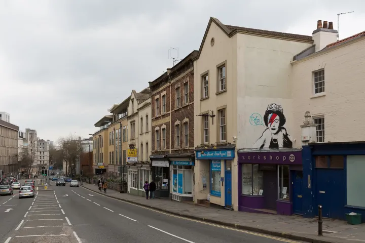 A falfestmény Bristolban 2014 áprilisában – Fotó: Shutterstock