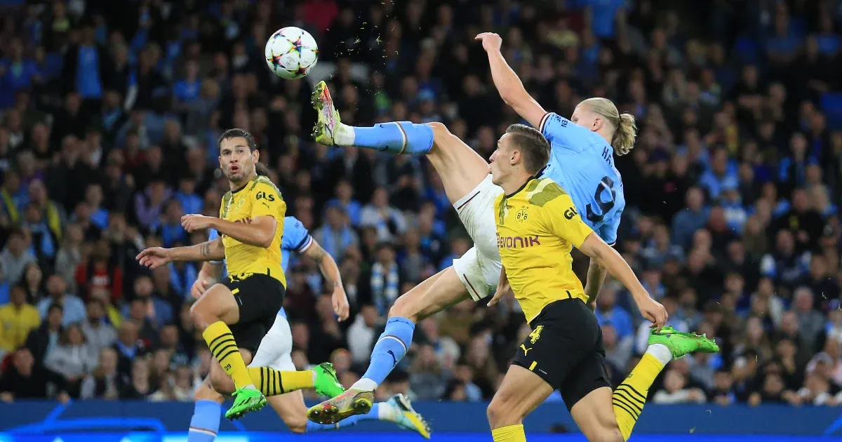 Haaland derrotó a su ex equipo en la Champions League con una patada de kárate