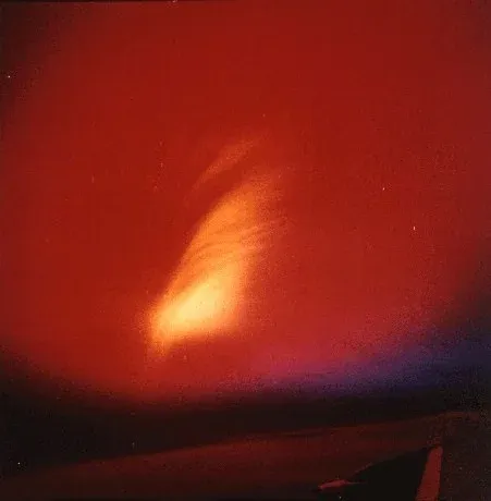 A hidrogénbomba robbanása utáni fényjelenség, 1962. július 9-én – Forrás: Amerikai Légierő