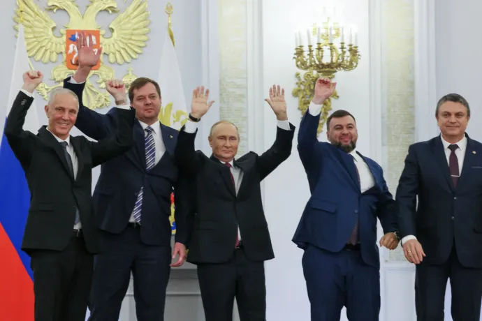 Putyin aláírta a négy ukrán terület elcsatolását