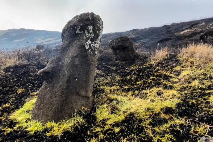 Helyrehozhatatlan károkat okozott a húsvét-szigeti szobrokban egy erdőtűz
