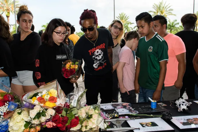 Rajongók XXXTentacion temetésén, 2018-ban Fotó: Jason Koerner / 2018 Getty Images