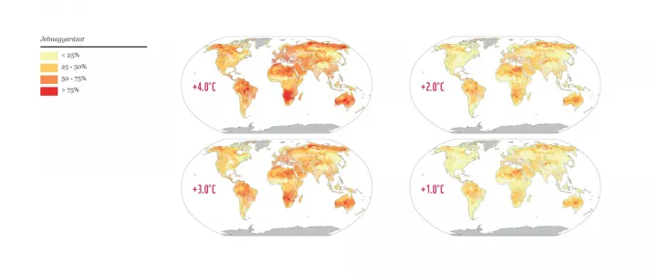 Cuanto más oscuro es el color, más fuerte es la destrucción del mundo vivo.  En comparación con el resto de Europa, las perspectivas para la cuenca de los Cárpatos no son muy buenas - fuente: WWF