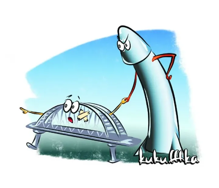 Az oroszpárti Kukufffka karikatúrája – Forrás: Kukufffka cartoons / Telegram