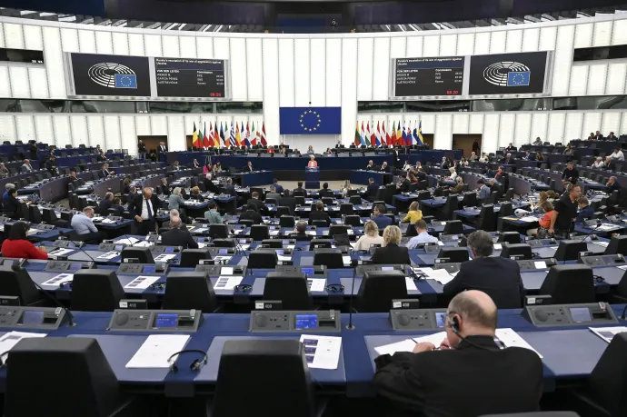 Vita az Európai Parlament plenáris ülésén az ukrajnai orosz invázióról Strasbourgban 2022. október 5-én – Fotó: Frederick Florin / AFP