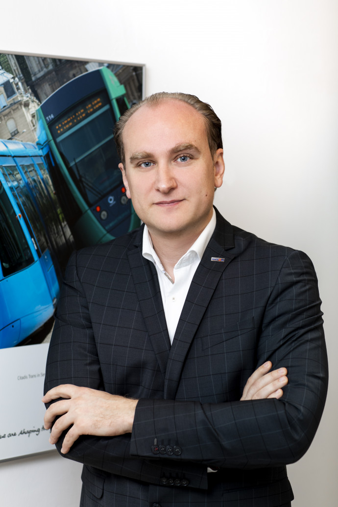 Balázs Gáspár, az Alstom Magyarország vezetője. Fotó: Alstom