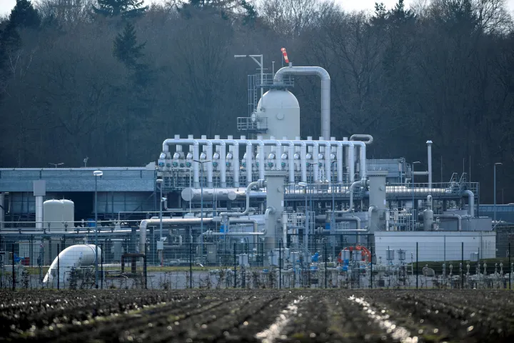 Az Astora gáztároló a németországi Rehdenben 2022. március 16-án – Fotó: Fabian Bimmer/ File Photo / Reuters