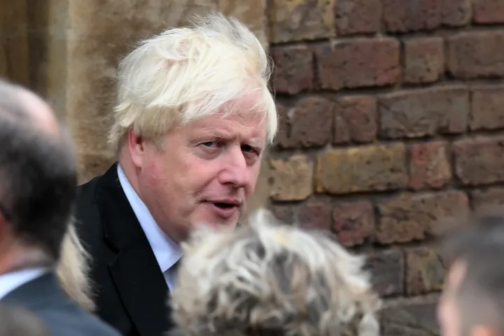 Boris Johnson, az Egyesült Királyság egykori miniszterelnöke – Fotó: Daniel Leal/AFP