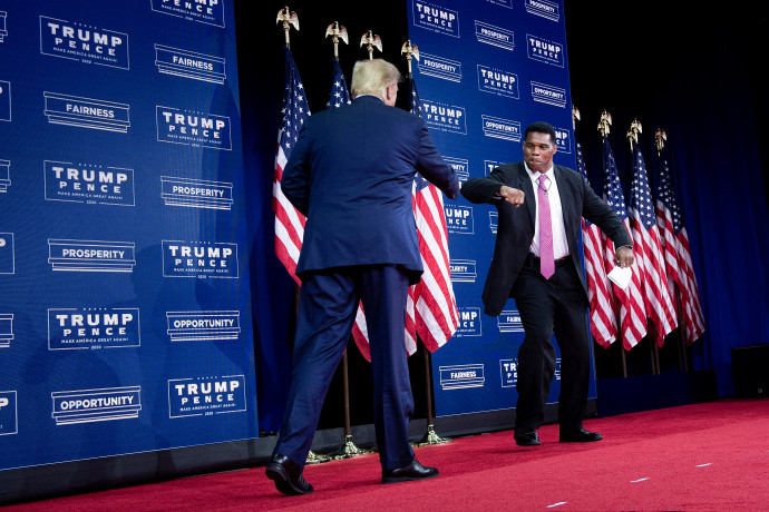 Herschel Walker és Donald Trump. Fotó: AFP