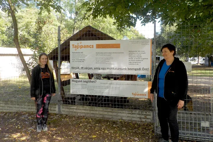 Kovács Linda telepvezető és Farkas Gabriella, a Tappancs alapítója – Fotó: Móra Ferenc Sándor / Telex