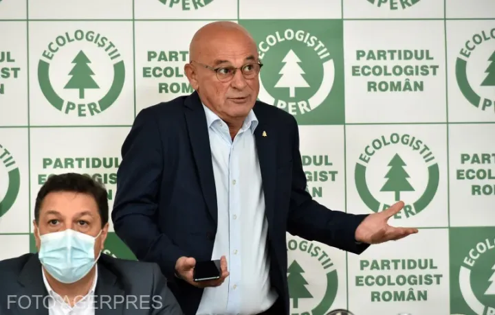 Dănuț Pop elnök az Ökologista Párt egyik sajtótájékoztatóján – Fotó: Sorin LUPSA/Agerpres