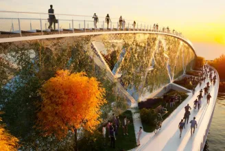 Kilátóval és függőkerttel épülne meg Szeged következő hídja