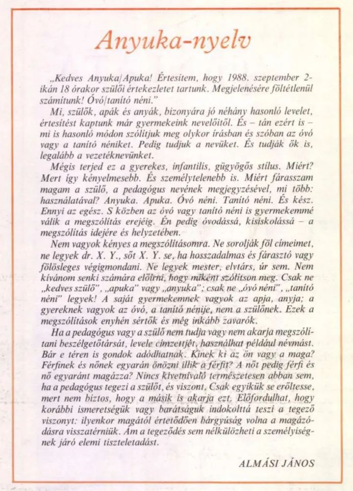 Forrás: Köznevelés, 1988 (44. évfolyam, 1-44. szám) / Arcanum