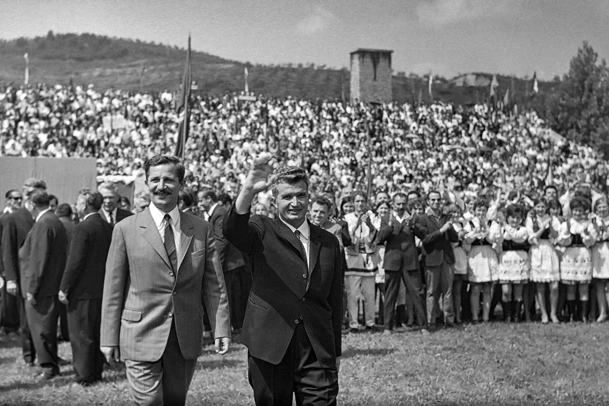 Nicolae Ceaușescu látogatása – Fotó: Balázs Ferenc